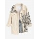Women's Animal Leopard Corduroy Flap Detail Single Breasted Tunic Long Shirt Jacket Shacket Women's Animal Leopard Corduroy Flap Detail Single Breasted Tunic Long Shirt Jacket Shacket
