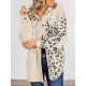 Women's Animal Leopard Corduroy Flap Detail Single Breasted Tunic Long Shirt Jacket Shacket Women's Animal Leopard Corduroy Flap Detail Single Breasted Tunic Long Shirt Jacket Shacket