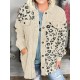 Women's Animal Leopard Corduroy Flap Detail Single Breasted Tunic Long Shirt Jacket Shacket Women's Animal Leopard Corduroy Flap Detail Single Breasted Tunic Long Shirt Jacket Shacket