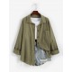 Drop Shoulder Waffle Pocket Shacket Drop Shoulder Waffle Pocket Shacket