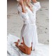Women's Beach Vacation Bikini Cover Ups Striped Semi-sheer Button Up Raglan Long Roll Tab Sleeve Slit Side Belted Mini Shirt Dress Women's Beach Vacation Bikini Cover Ups Striped Semi-sheer Button Up Raglan Long Roll Tab Sleeve Slit Side Belted Mini Shirt Dress