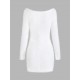 Fluffy Mohair Textured Long Sleeve Slinky Dress Fluffy Mohair Textured Long Sleeve Slinky Dress