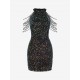 Sequined Chain Beads Bodycon Party Vegas Dress Sequined Chain Beads Bodycon Party Vegas Dress