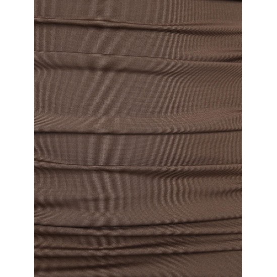 Lantern Sleeve Ruched Square Neck Bodycon Dress Lantern Sleeve Ruched Square Neck Bodycon Dress