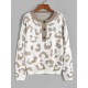 Leopard Drop Shoulder Half Button Jumper Sweater Leopard Drop Shoulder Half Button Jumper Sweater