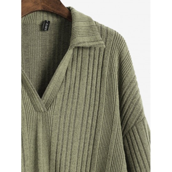 Marled Loose Polo Knitwear Marled Loose Polo Knitwear