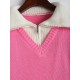 Quarter Zip Colorblock Cropped Sweater Quarter Zip Colorblock Cropped Sweater